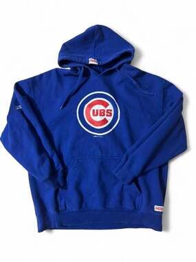 Stitches Athletic Gear Chicago Cubs Royal Blue Pullover Hoodie XL